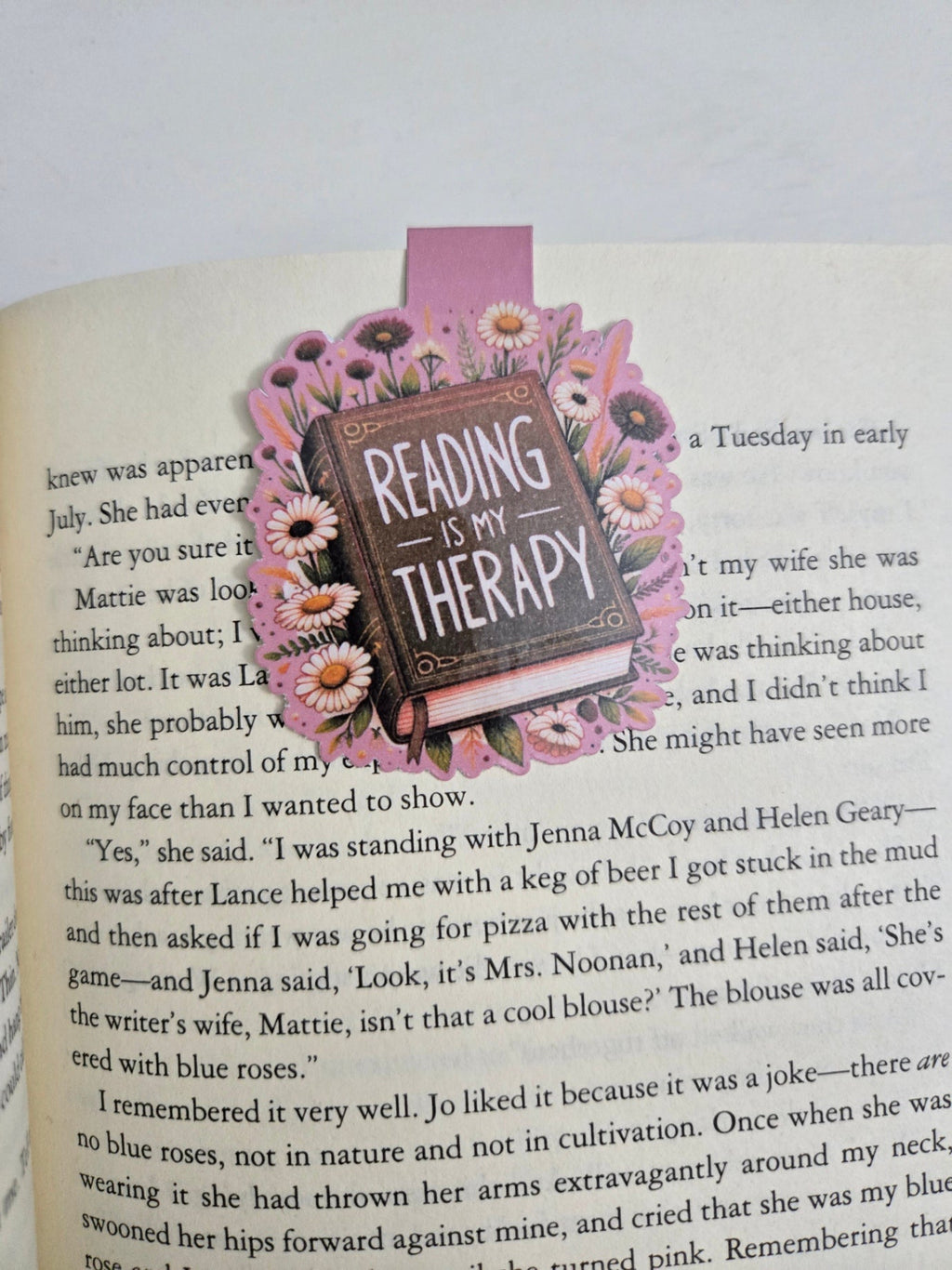 Reading is my Therapy - Magnetic Bookmark