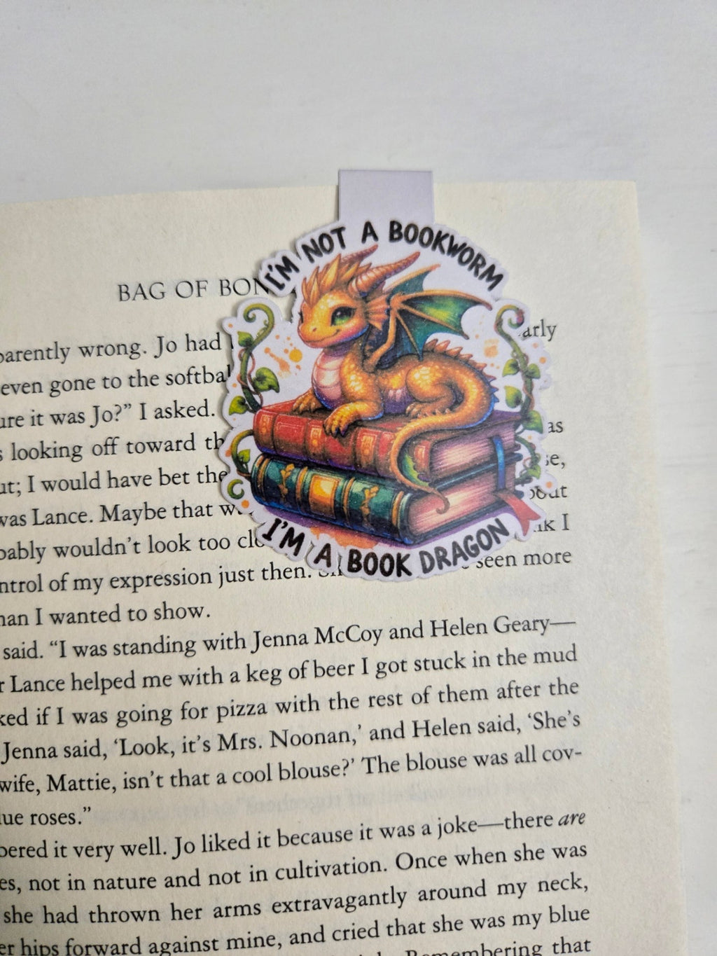 Not A Bookworm I'm A Book Dragon - Magnetic Bookmark