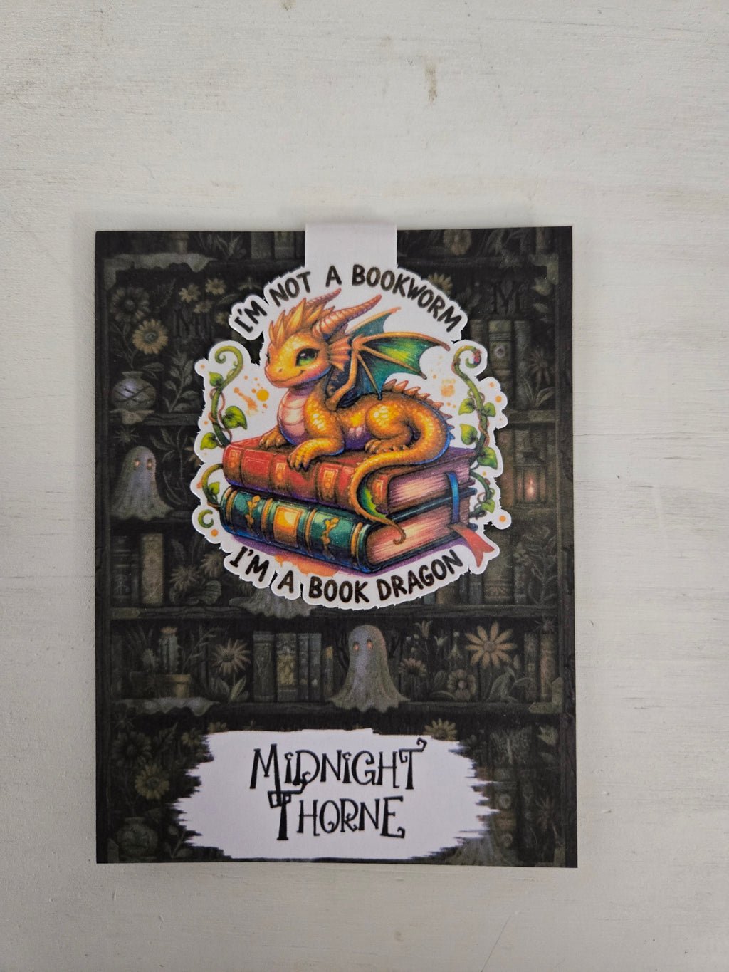 Not A Bookworm I'm A Book Dragon - Magnetic Bookmark