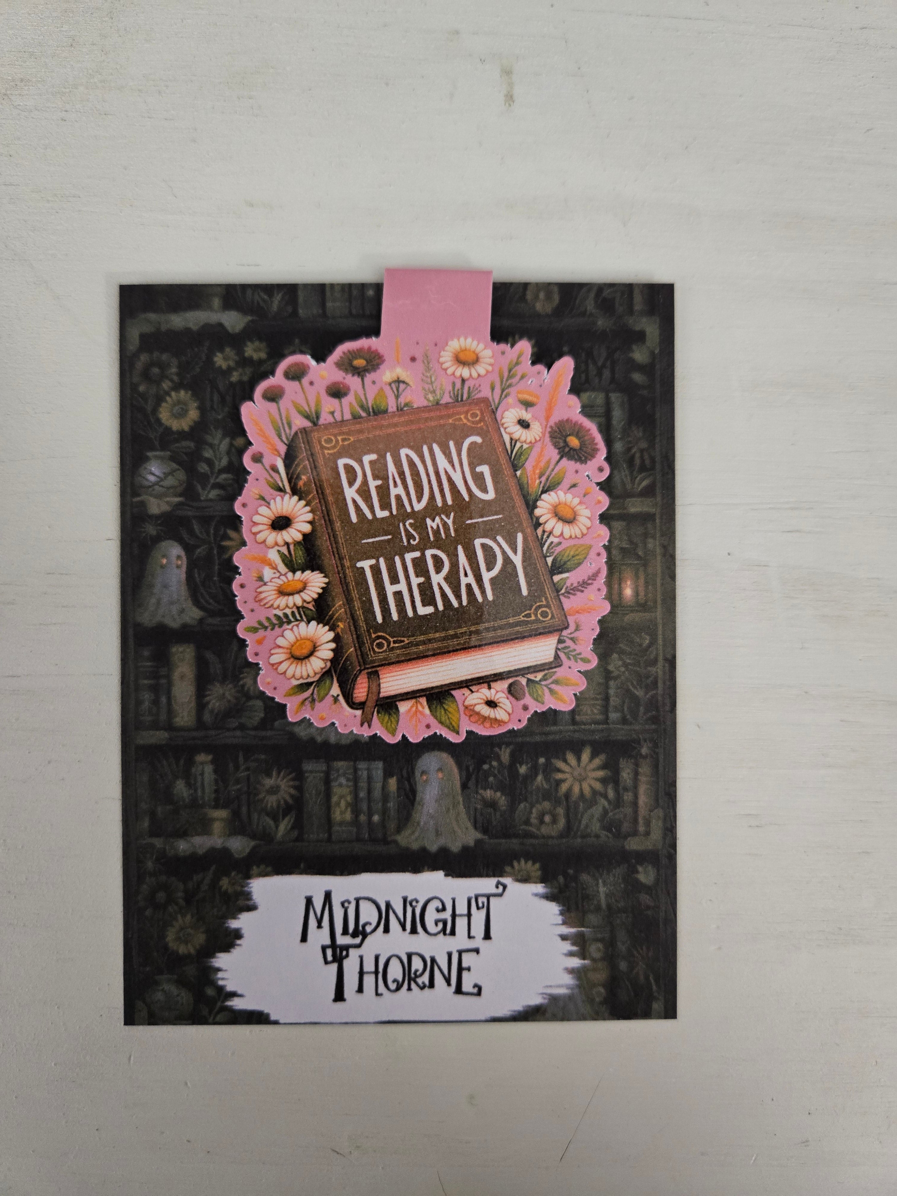 Reading is my Therapy - Magnetic Bookmark