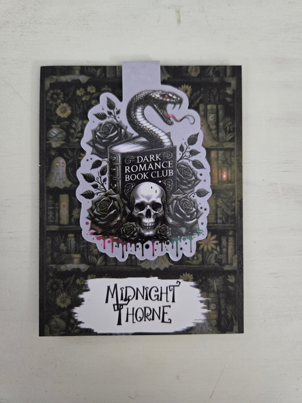 Dark Romance Book Club Snake Roses - Magnetic Bookmark