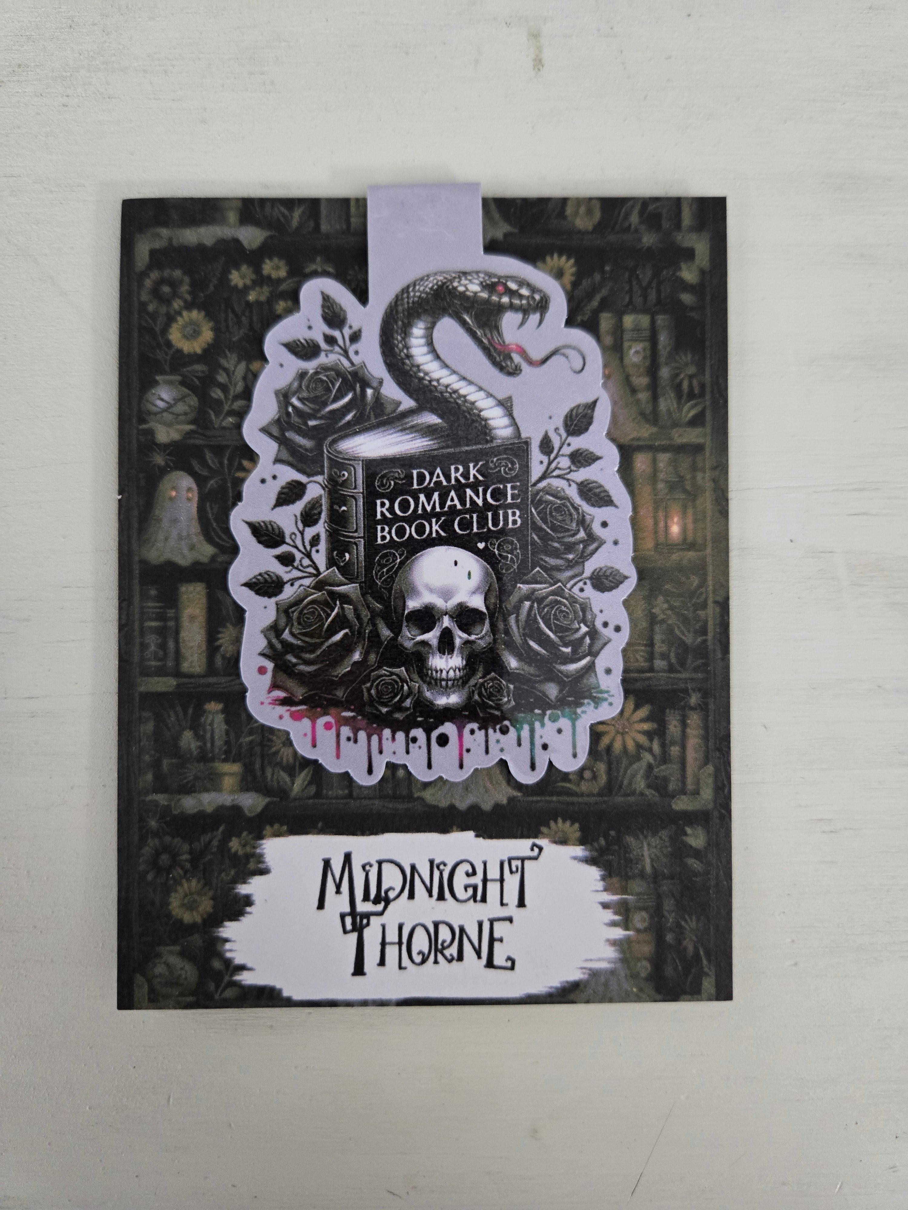 Dark Romance Book Club Snake Roses - Magnetic Bookmark