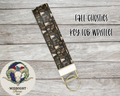 Fall Ghosties Key Fob Wristlet | Autumn Ghost Bookshelf Pattern | Cozy Fall Keychain | Sublimated Book Lover Gift