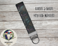Ghosts & Boots Key Fob Wristlet | Dark Americana Pattern | Spooky Cowgirl Keychain | Sublimated Y'allternative Gift