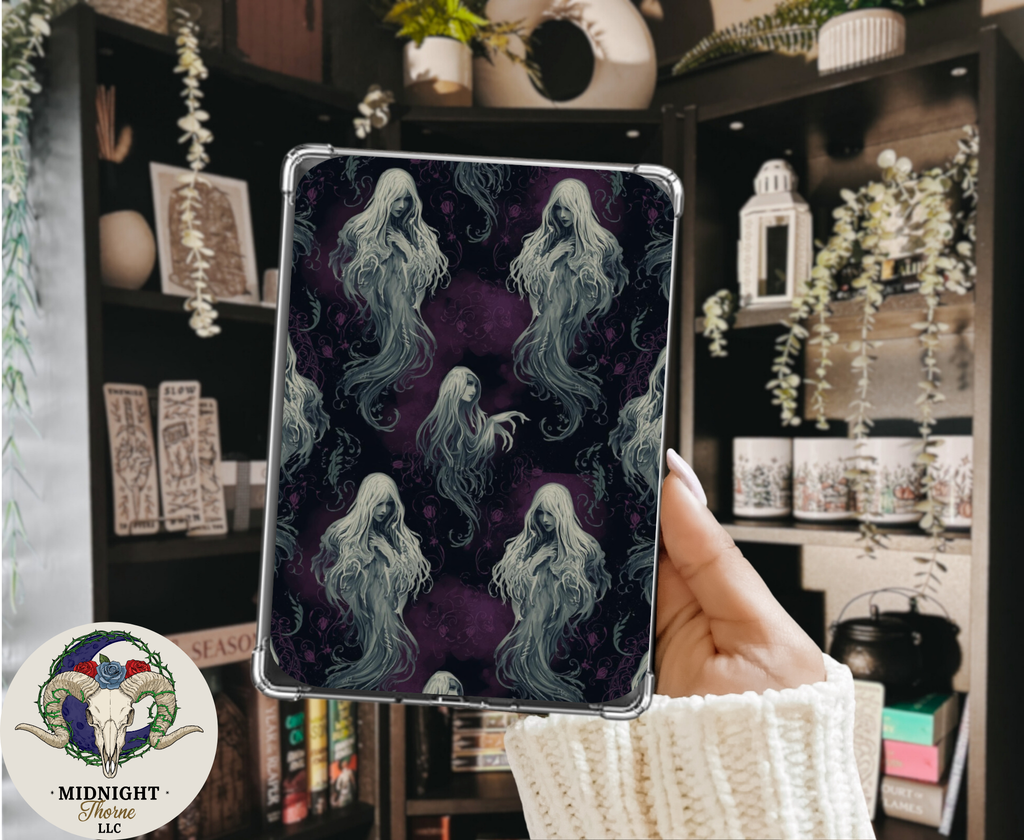 Lady in Purple | Kindle Insert for Clear Case | Optional Lamination