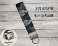 Lady in Purple Key Fob Wristlet | Gothic Romance Victorian Mourning Pattern | Dark Aesthetic Keychain | Sublimated Haunted Specter Gift