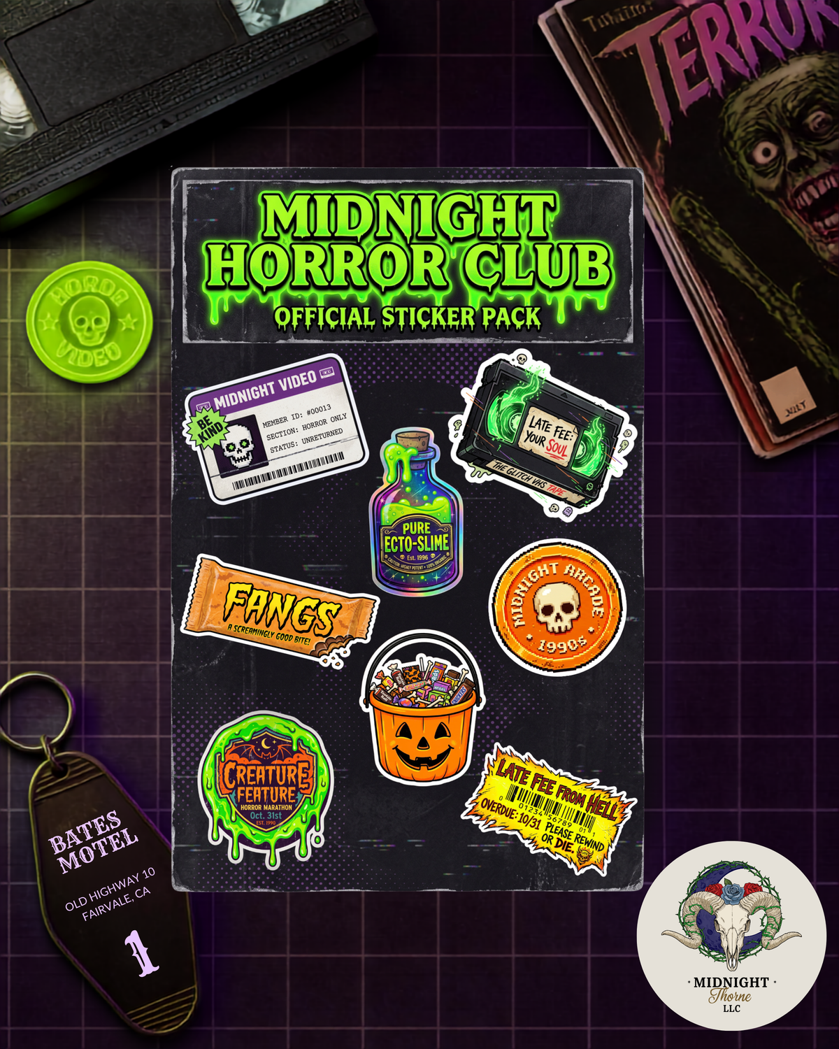 Midnight Horror Club Official Sticker Pack