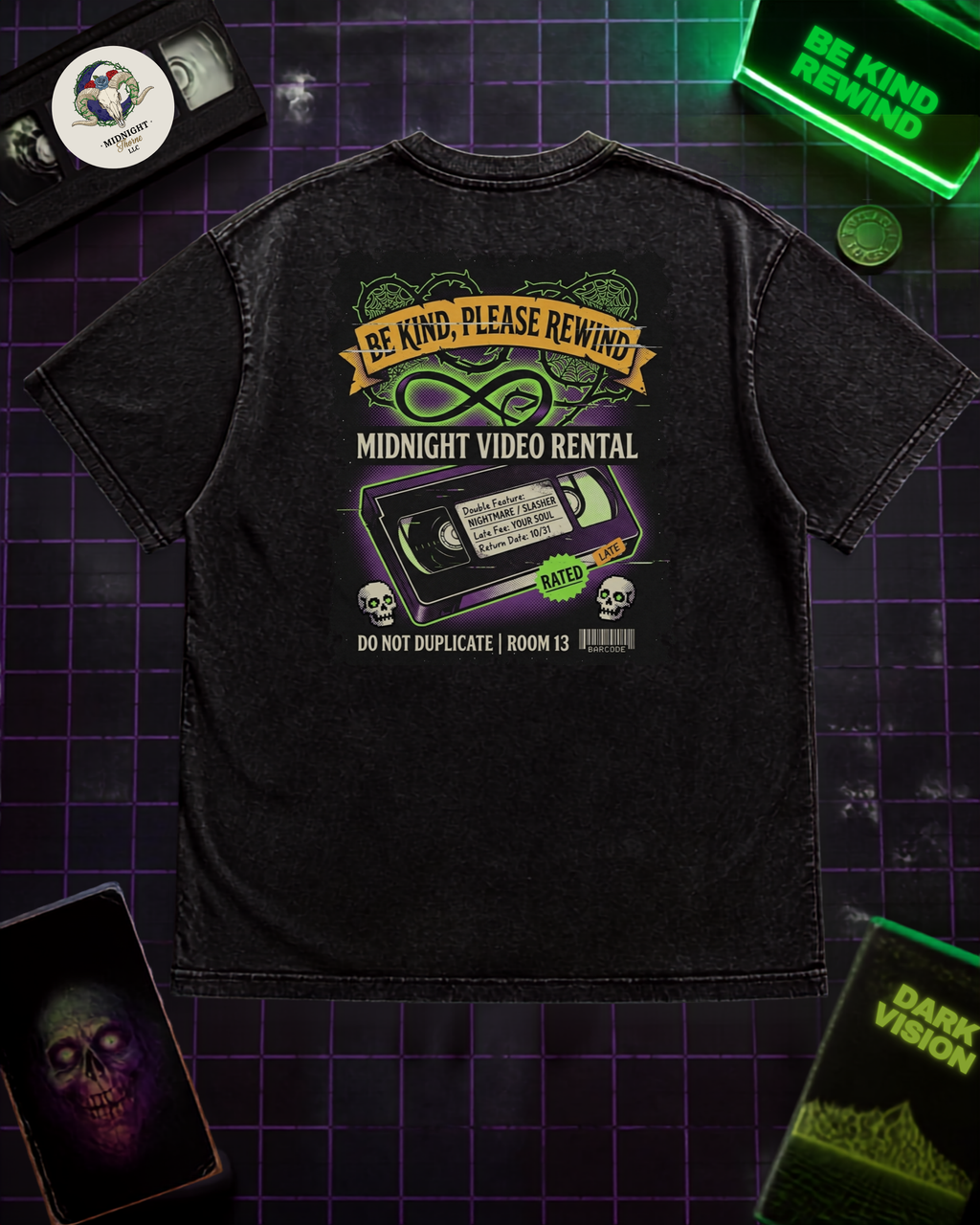 Midnight Video Rental VHS Horror T-Shirt