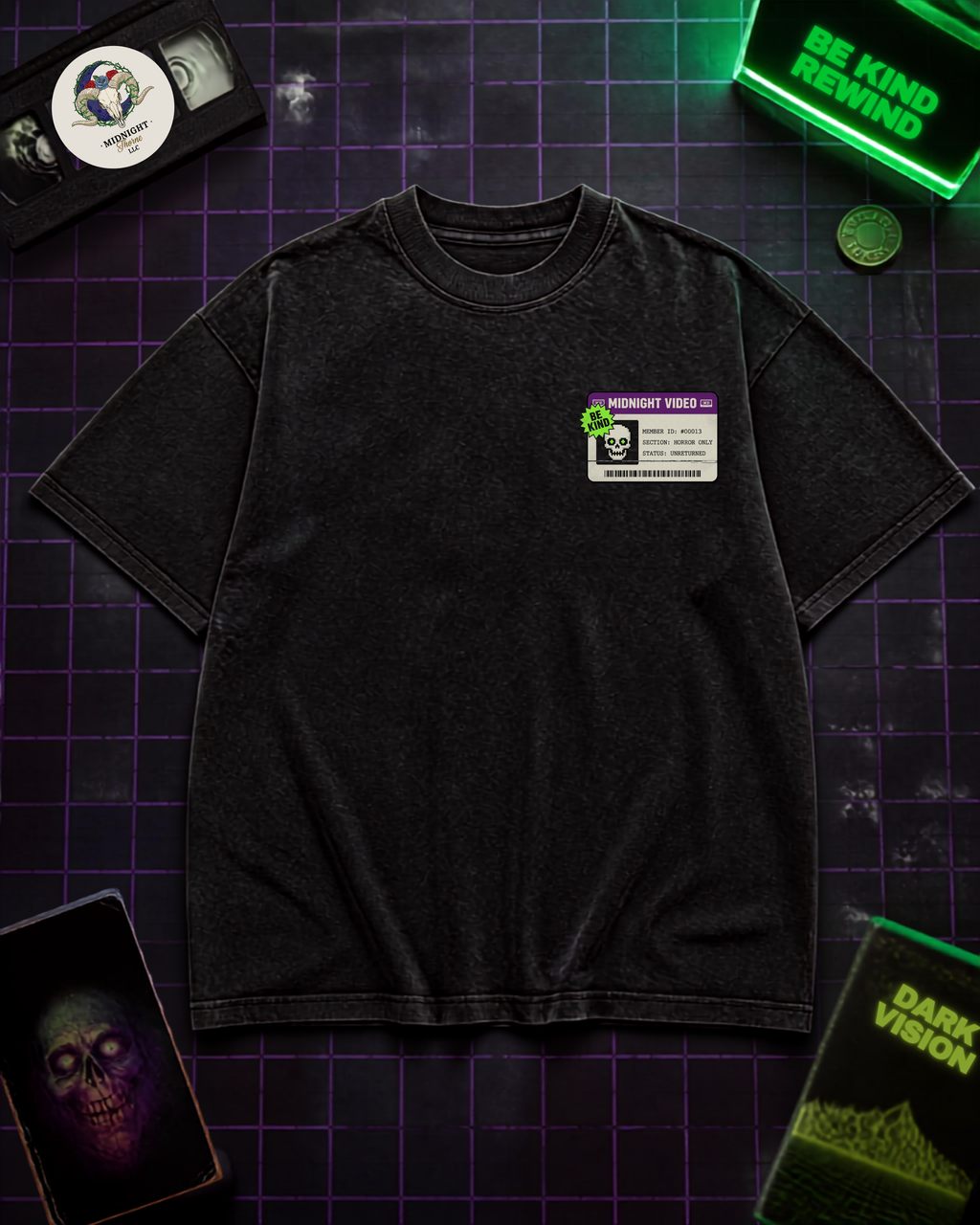 Midnight Video Rental VHS Horror T-Shirt