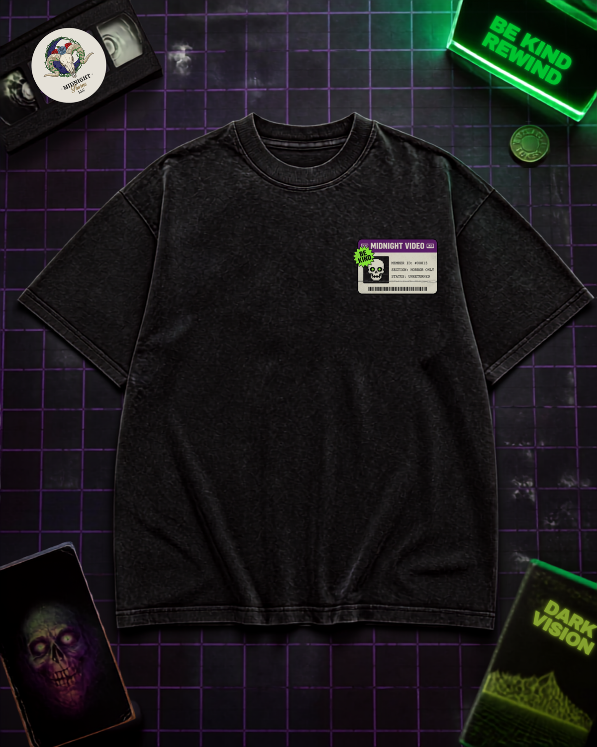 Midnight Video Rental VHS Horror T-Shirt