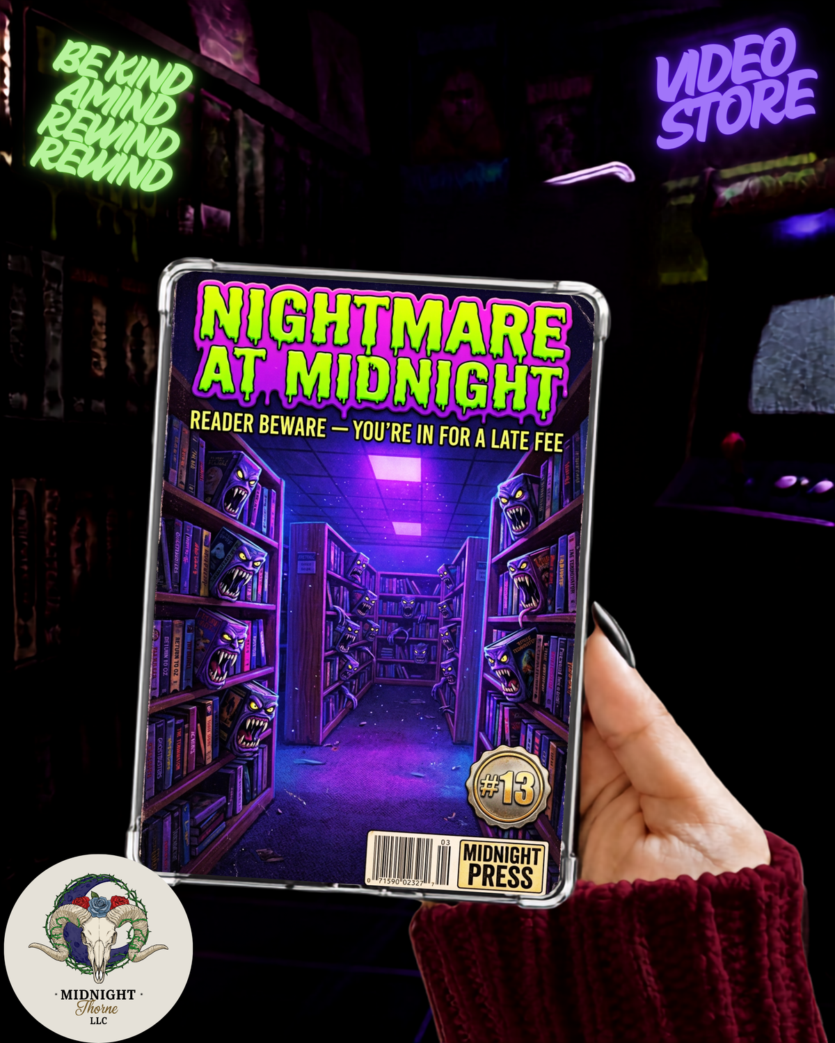 Nightmare at Midnight 90s Horror Kindle Insert
