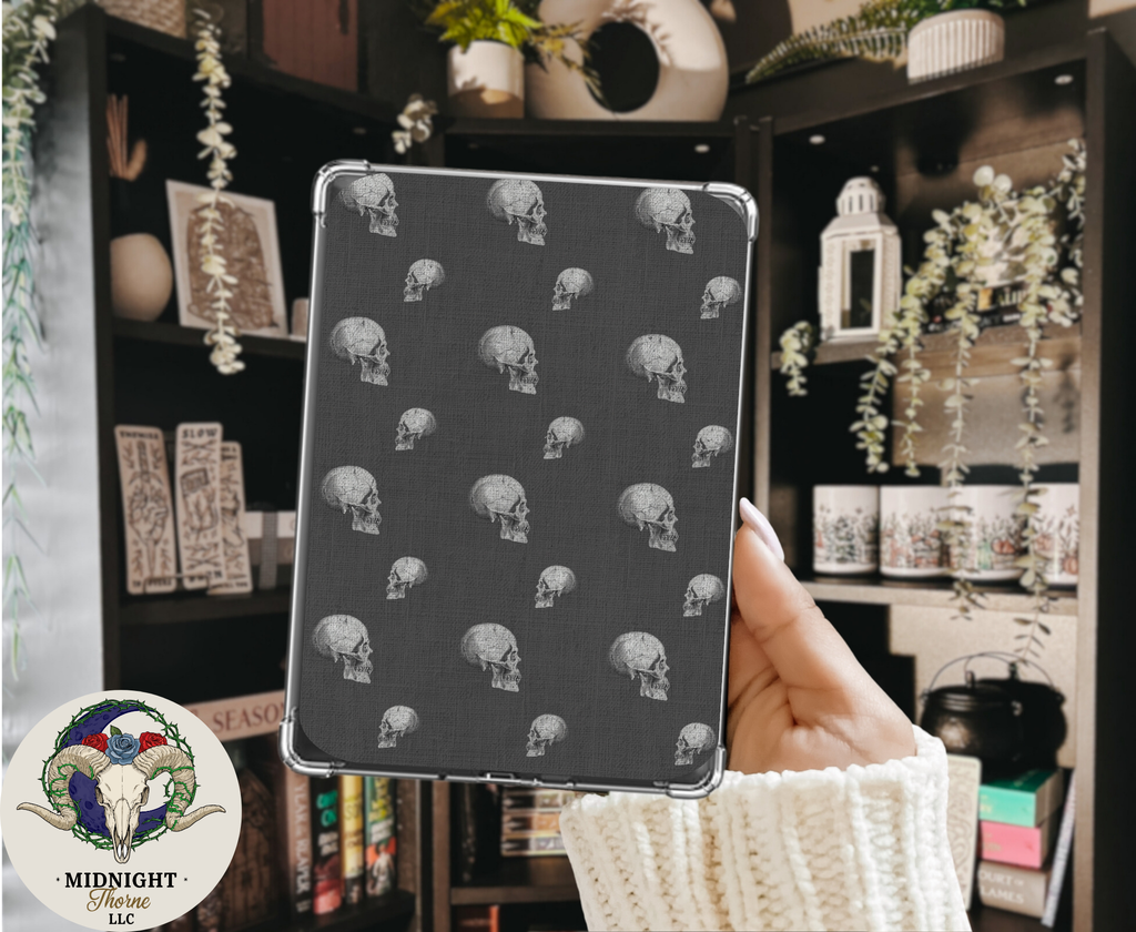 Skulls  | Kindle Insert for Clear Case | Optional Lamination