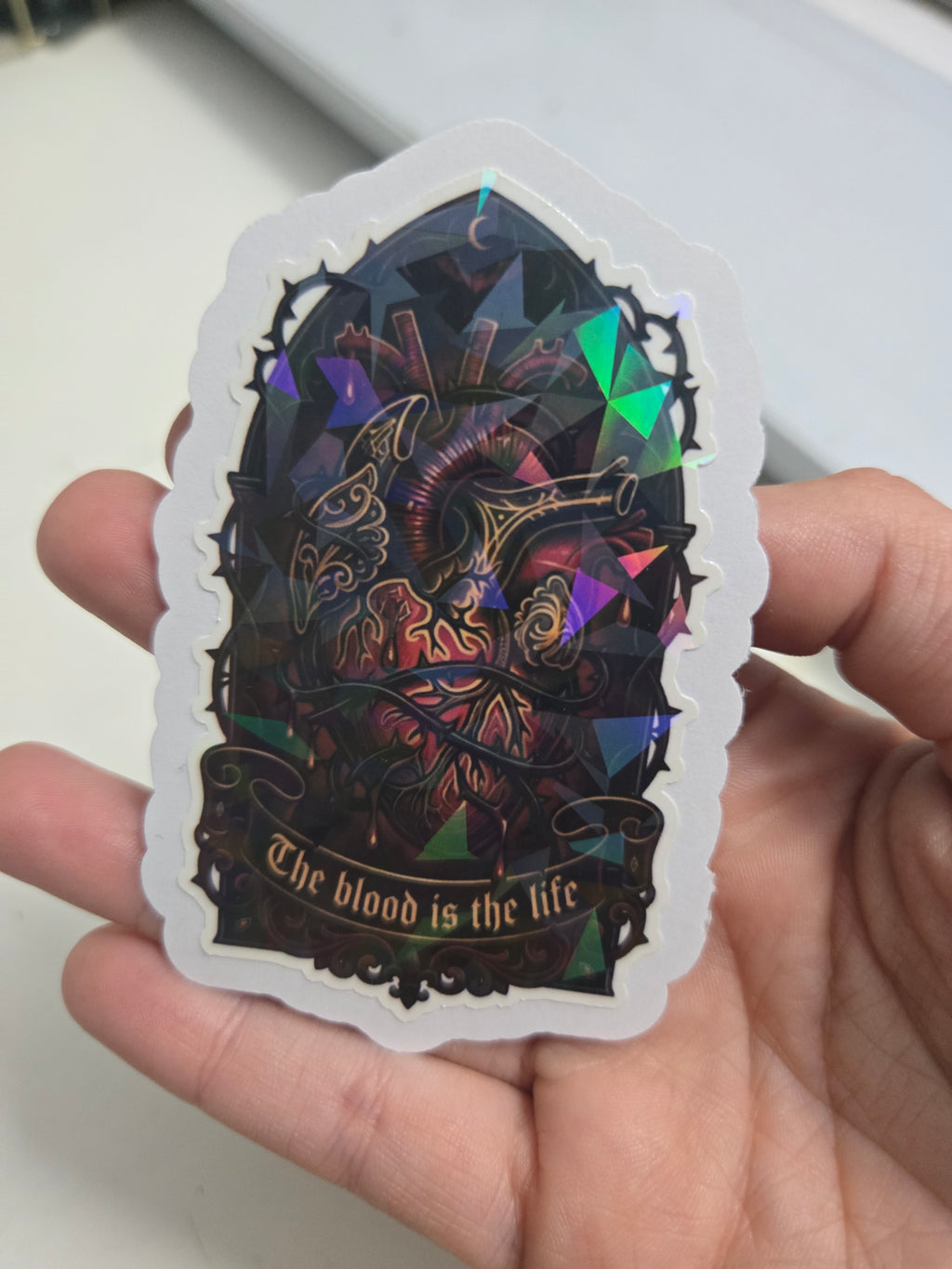 Dracula Sticker Pack | 5 Holographic Gothic Stickers | Vampire Dark Academia Bookish Gift