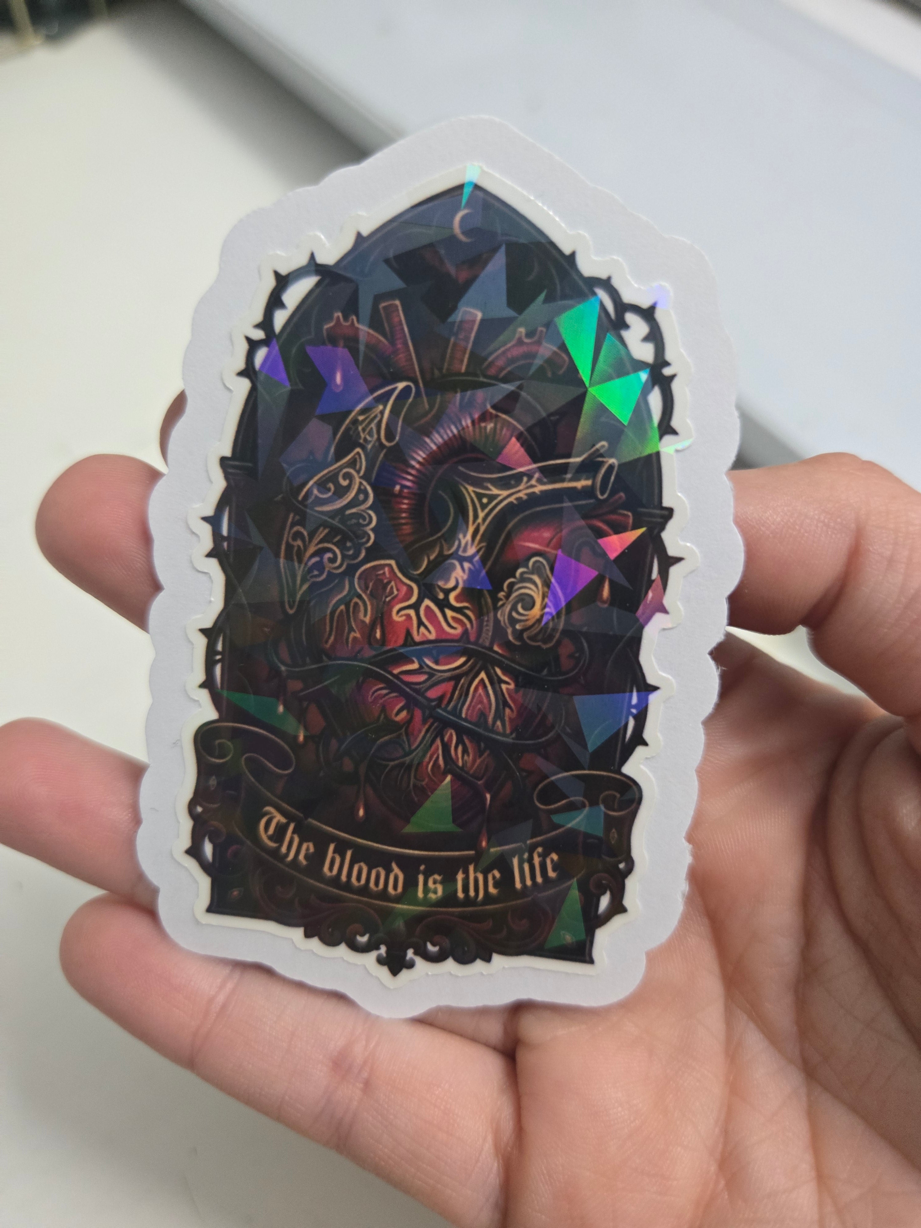Dracula Sticker Pack | 5 Holographic Gothic Stickers | Vampire Dark Academia Bookish Gift