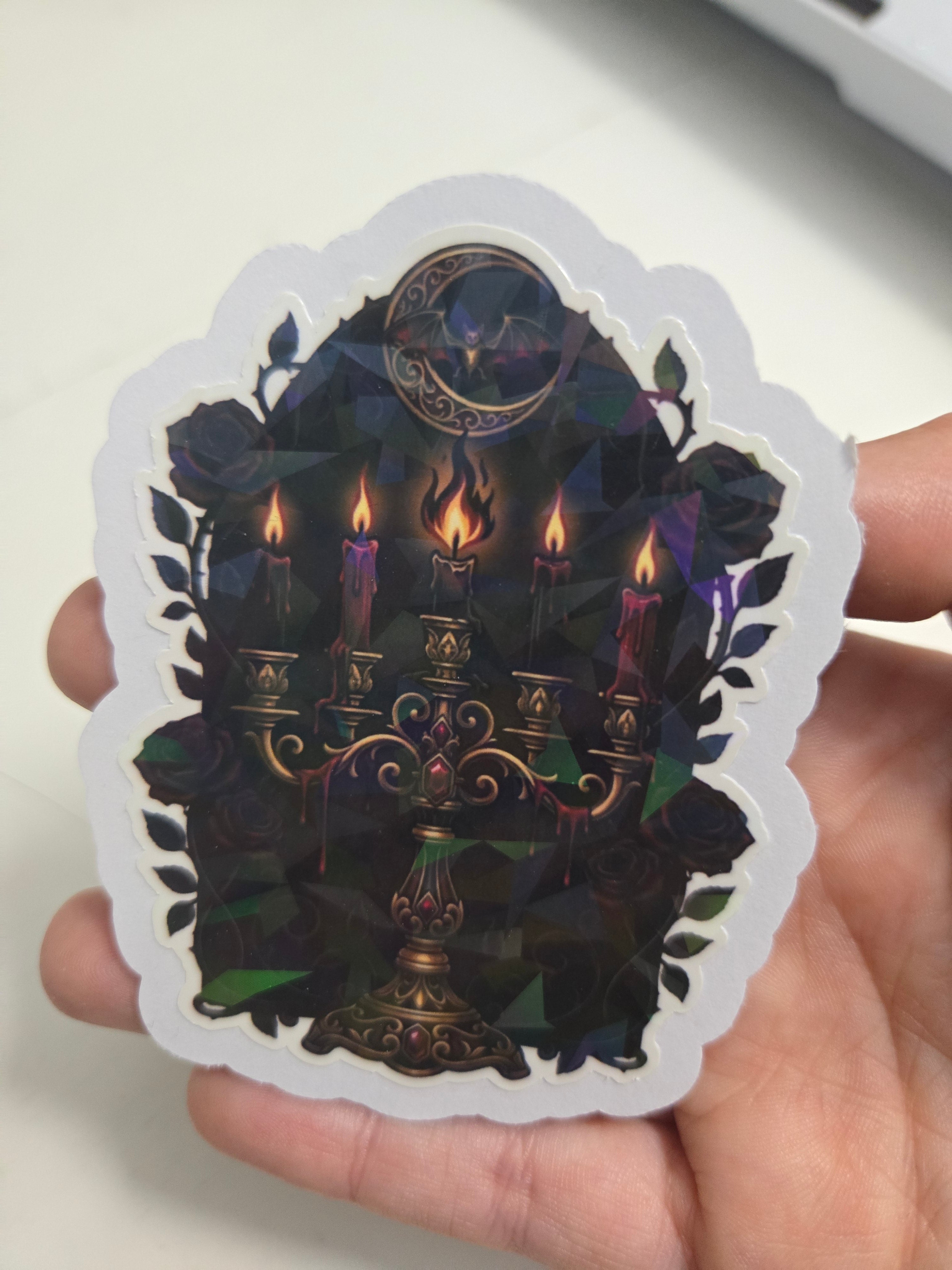 Dracula Sticker Pack | 5 Holographic Gothic Stickers | Vampire Dark Academia Bookish Gift