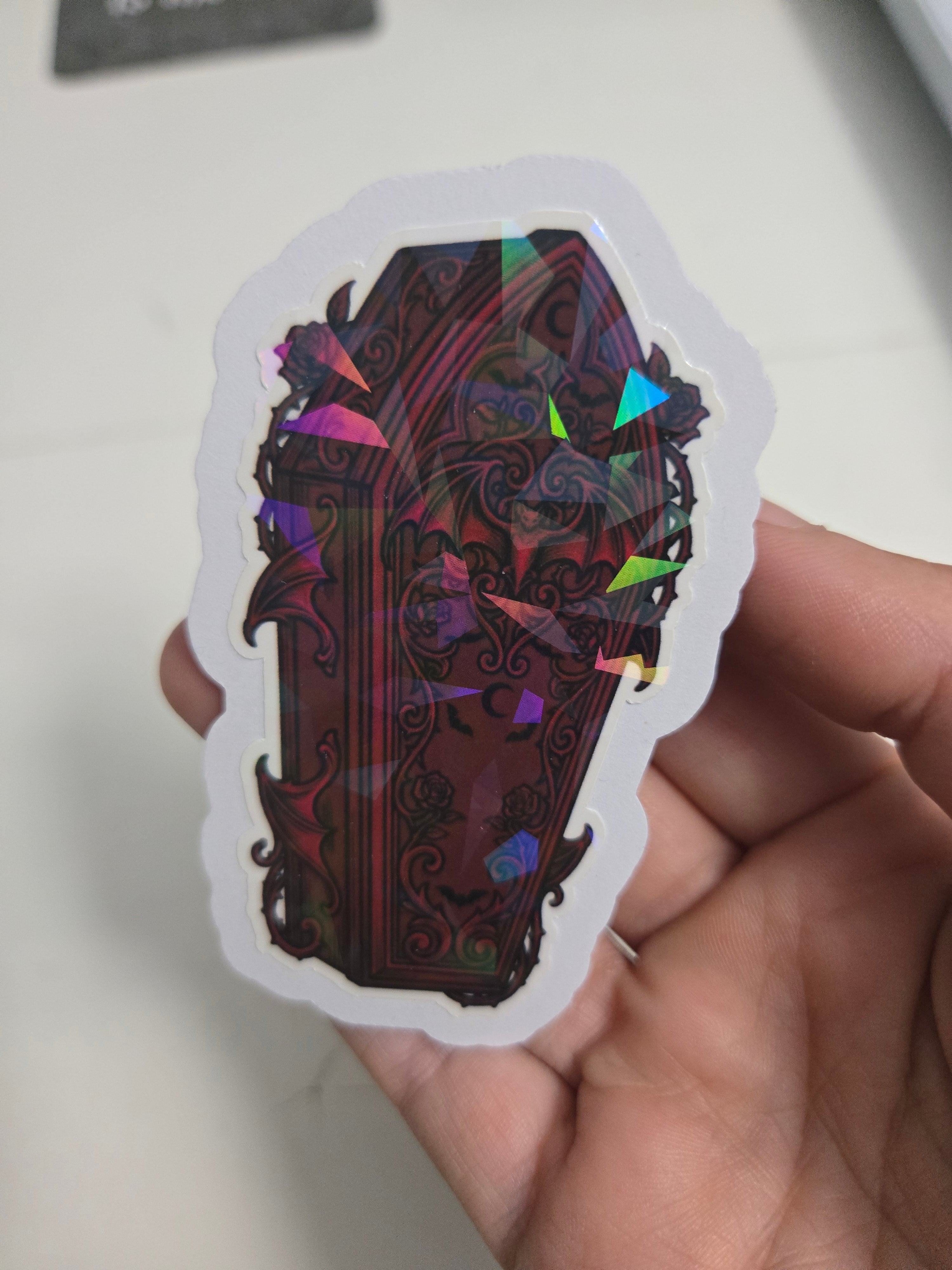 Dracula Sticker Pack | 5 Holographic Gothic Stickers | Vampire Dark Academia Bookish Gift